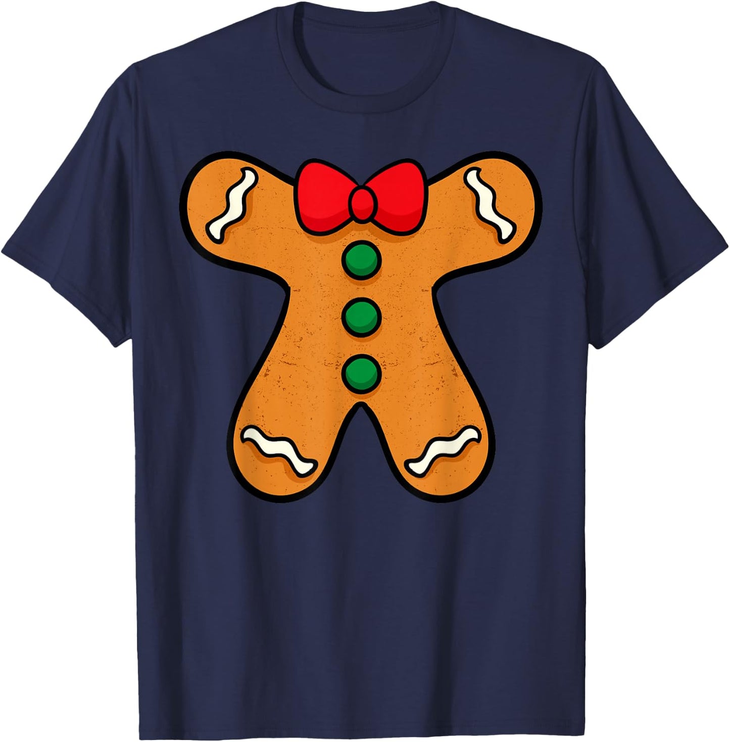 Gingerbread Man Body Costume for Halloween or Christmas T-Shirt - T-Shirt | Navy