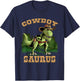Cool Cowboy Saurus | Funny Western Rodeo Dinosaur Lover Gift T-Shirt - T-Shirt | Navy