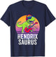Hendrixsaurus - Gift Hendrix : Girls X-Small, Black, Cartoon, Birthday, Dinosaur-Themed Children's T-Shirt - T-Shirt | Navy