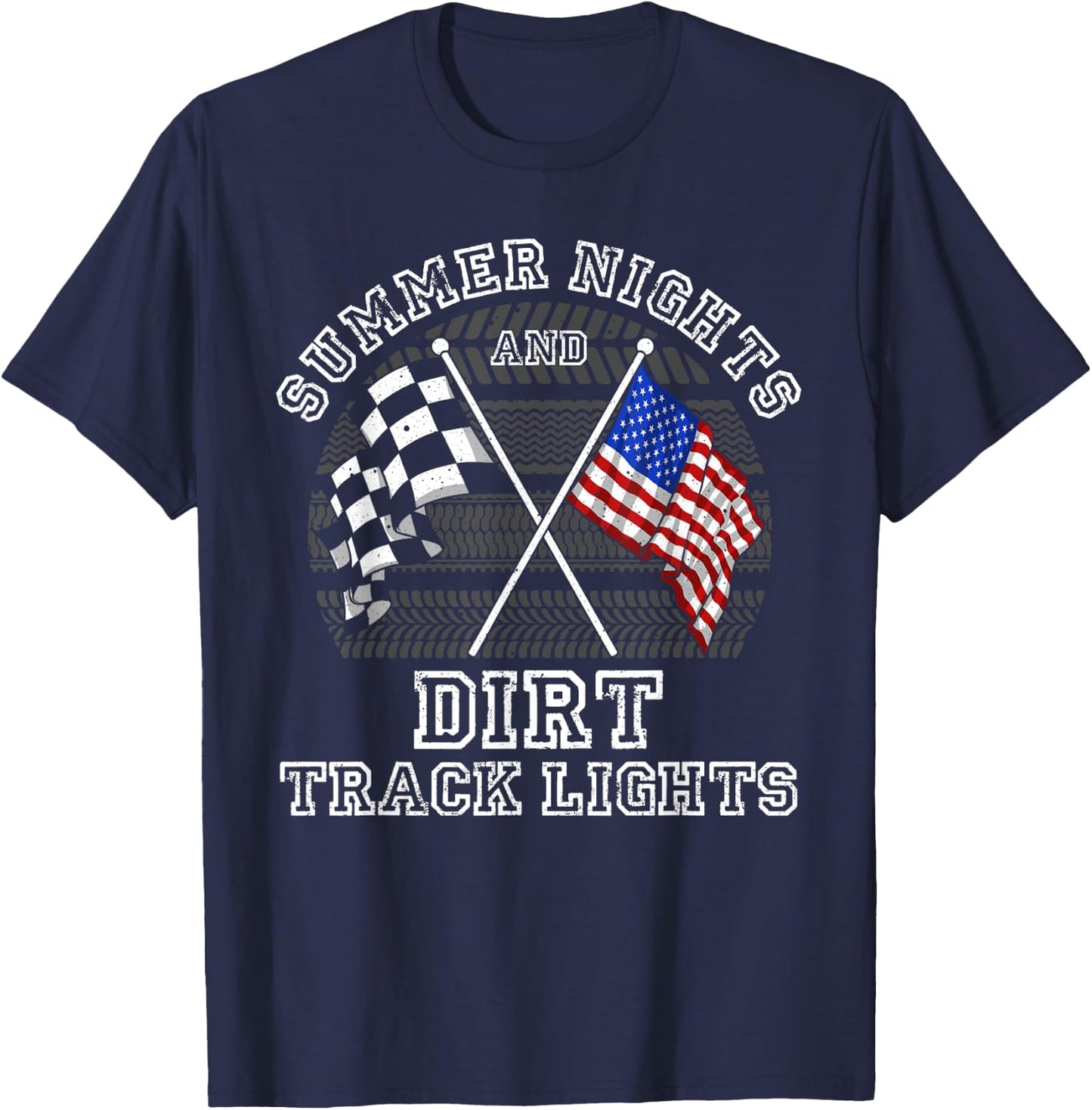 Funny Dirt Racing Gift Women Cool Dirt Track Racing T-Shirt - T-Shirt | Navy