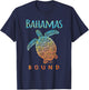 JCombs: Bahamas Bound Sea Turtle, Beach T-Shirt - T-Shirt | Navy