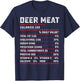 Deer meat Nutrition facts funny thanksgiving hunter gifts T-Shirt - T-Shirt | Navy