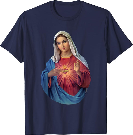Immaculate Heart of Mary T-Shirt - T-Shirt | Navy