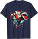 Great Superhero Santa for funny Festive Season T-Shirt - T-Shirt | Navy