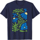 Matisse Abstract Autumn Artificial Flower Aesthetic Paint T-Shirt - T-Shirt | Navy