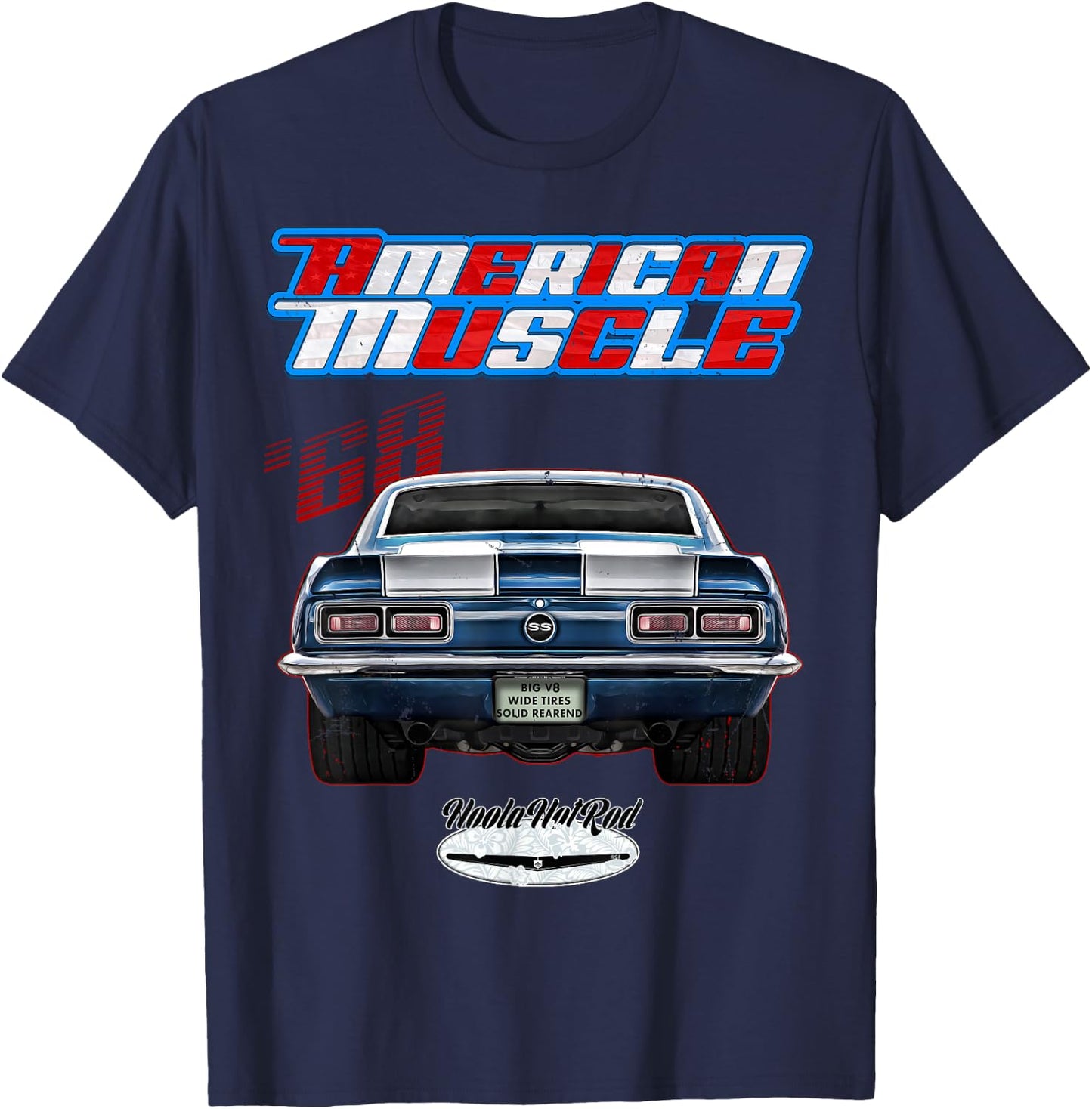 1968 F-Body,SS,RS,Z/28,Z28,Muscle Car,Drag Car,Hoola Hotrod T-Shirt - T-Shirt | Navy