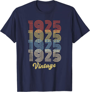 1925 Birthday Gift Retro Birthday Vintage 1925 Original Part T-Shirt - T-Shirt | Navy