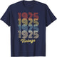 1925 Birthday Gift Retro Birthday Vintage 1925 Original Part T-Shirt - T-Shirt | Navy