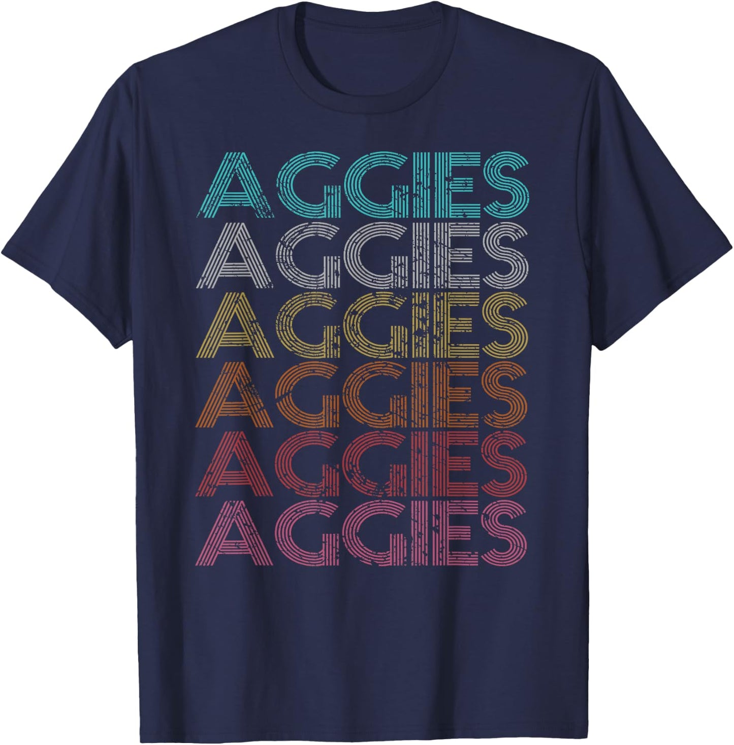 Retro Vintage Aggies T-Shirt - T-Shirt | Navy