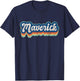 Maverick First Name Boy Vintage Style 70s 80s Personalized T-Shirt - T-Shirt | Navy