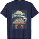 Sharks Playing Pool Billiard Funny Cartoon Animal Graphic T-Shirt - T-Shirt | Navy