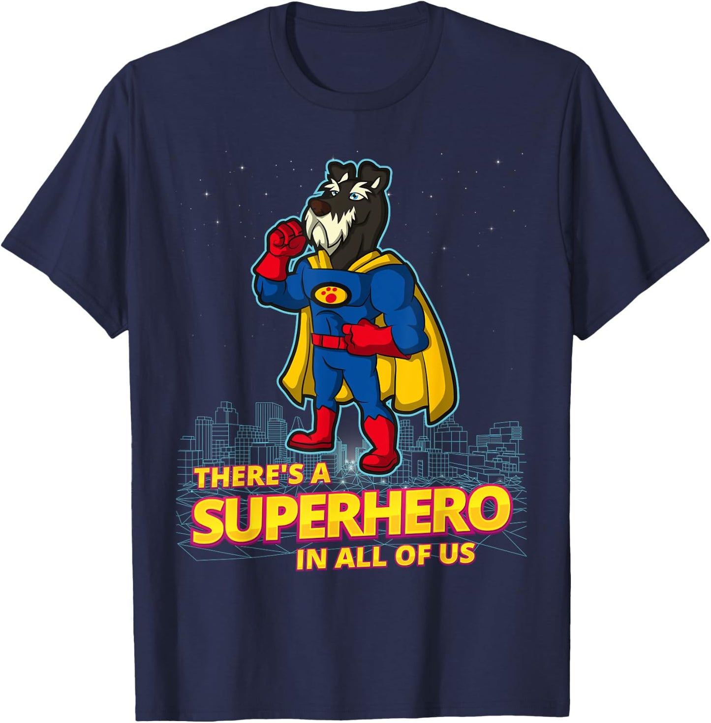Schnauzer Standard Miniature & Giant-Schnauzer Dog Women Kids T-Shirt - T-Shirt | Navy