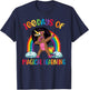 100 Days Of Magical Learning afro Black Dabbing Unicorn Girl T-Shirt - T-Shirt | Navy