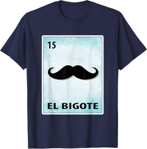 El Bigote Mexican Mustache Cards T-Shirt - T-Shirt | Navy
