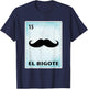El Bigote Mexican Mustache Cards T-Shirt - T-Shirt | Navy