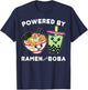 Powered By Ramen and Boba Tea Bubble Tea Cute Kawaii Anime 3 T-Shirt - T-Shirt | Navy