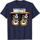 Vintage Stereo Receiver and Speakers, Audiophile, High Fi T-Shirt - T-Shirt | Navy