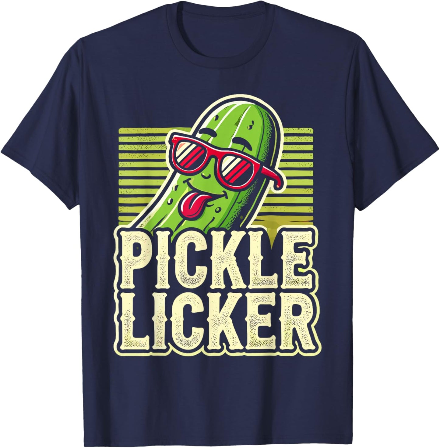 Pickle Licker Humorous Pickle Themed Apparel T-Shirt - T-Shirt | Navy