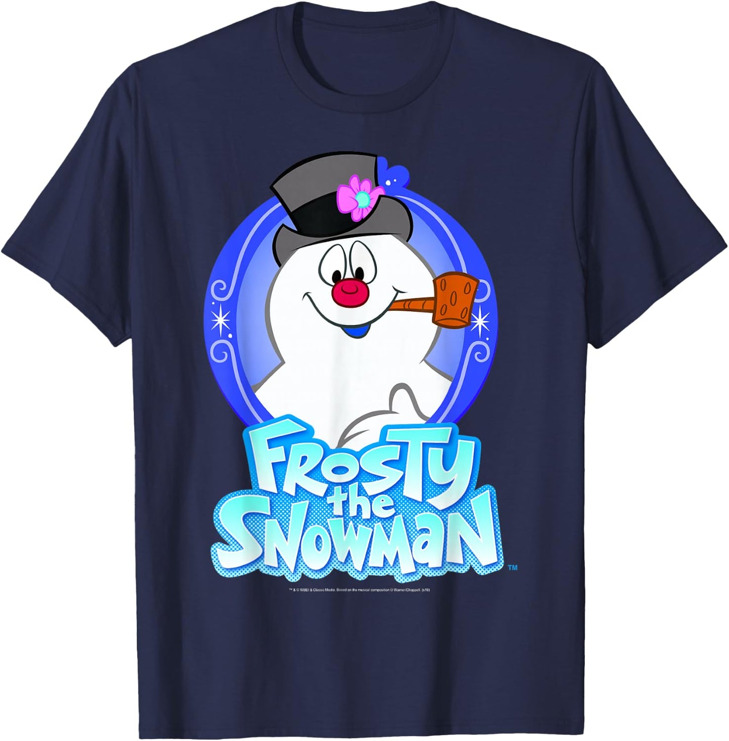 Frosty The Snowman Portrait Logo T-Shirt - T-Shirt | Navy