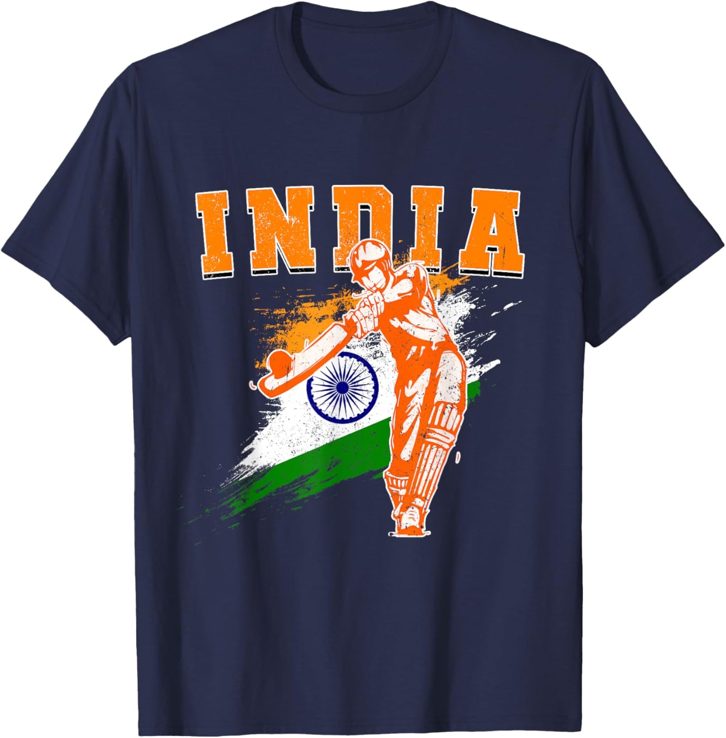 India Cricket Supporters Jersey | Bharath Cricket Fans T-Shirt - T-Shirt | Navy