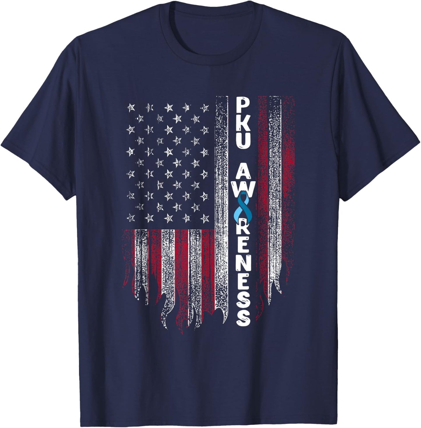 Phenylketonuria PKU Strong Warrior Inspiring Awareness T-Shirt - T-Shirt | Navy