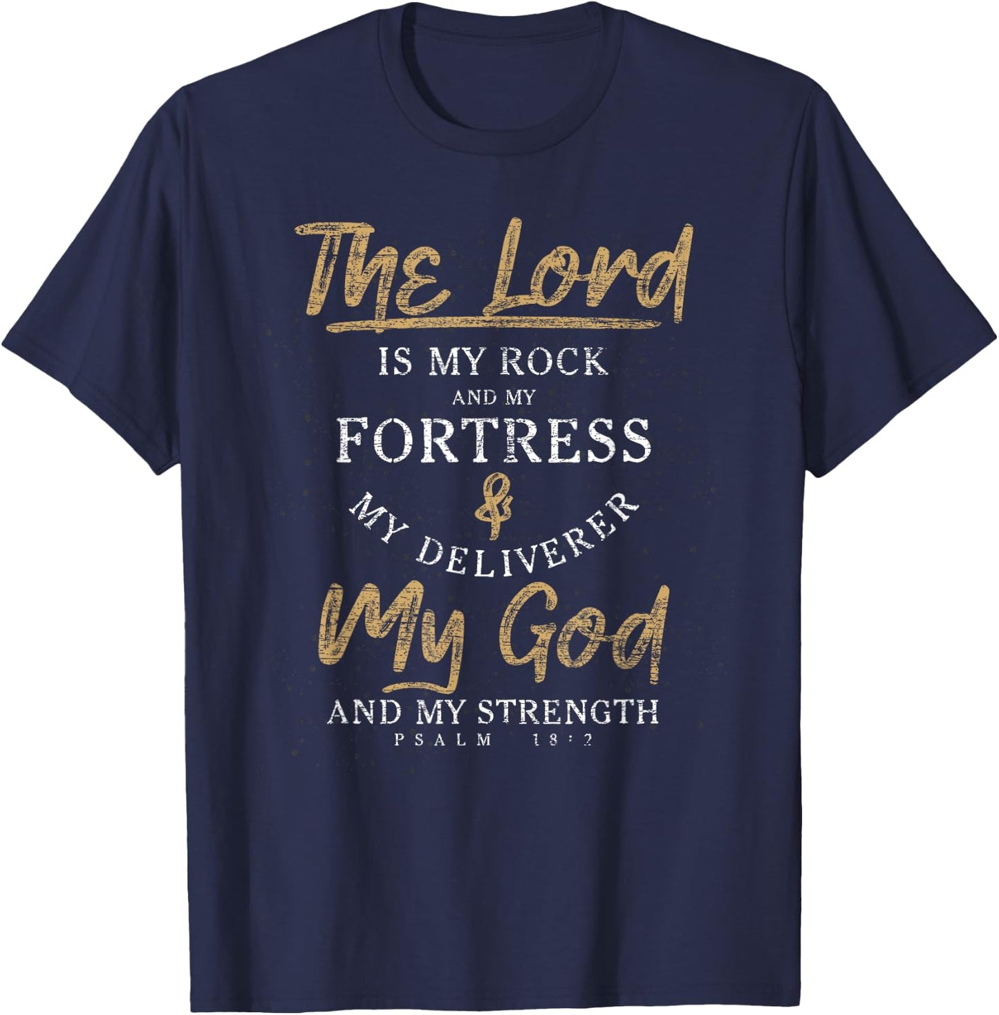 Christian Faith Gift Bible Verse Religious Prayer T-Shirt - T-Shirt | Navy