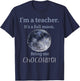 Full Moon teacher Humor Women Girls Kids T-Shirt - T-Shirt | Navy
