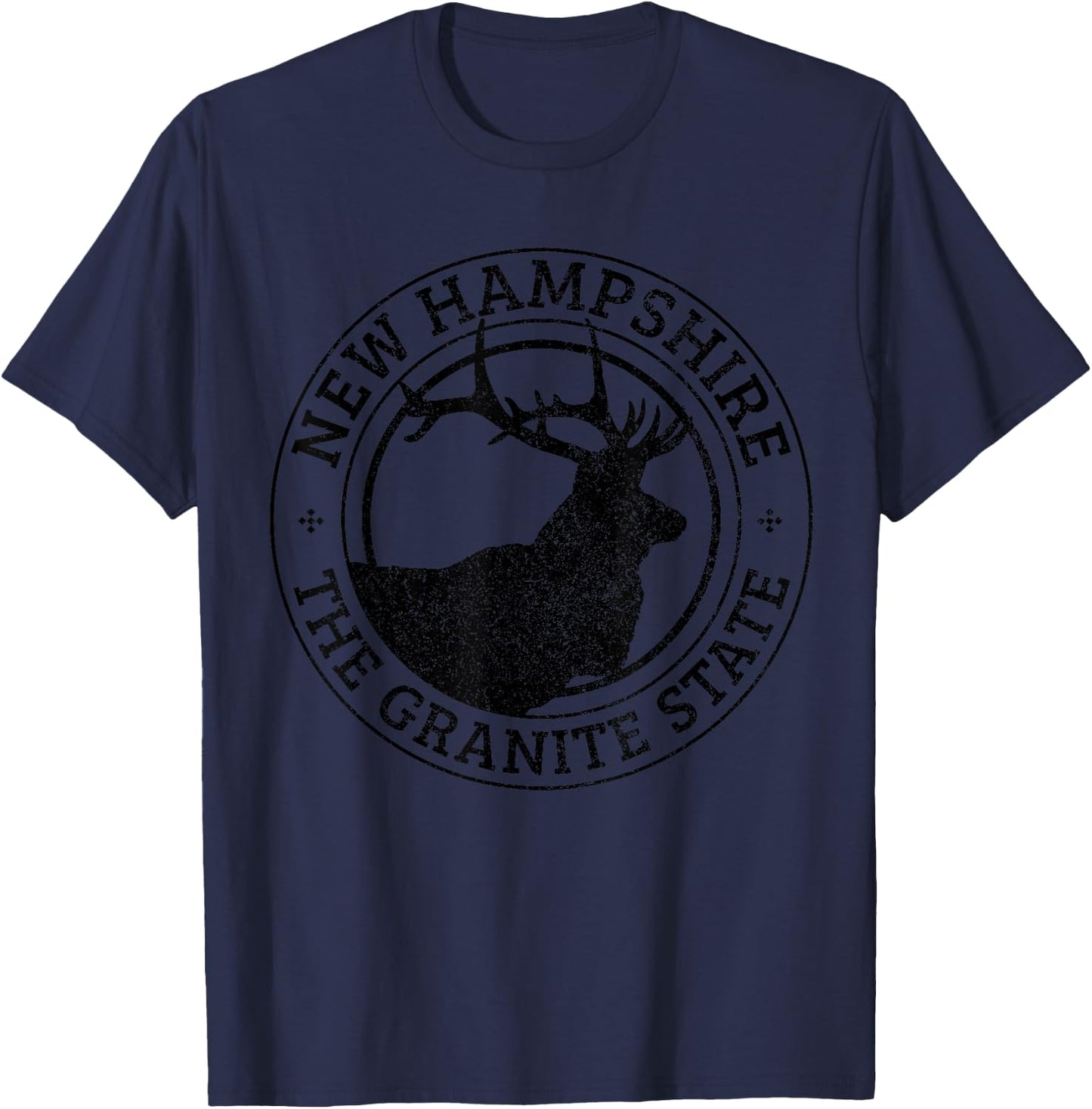 New Hampshire Granite State Moose Hunting Hunter Souvenir T-Shirt - T-Shirt | Navy