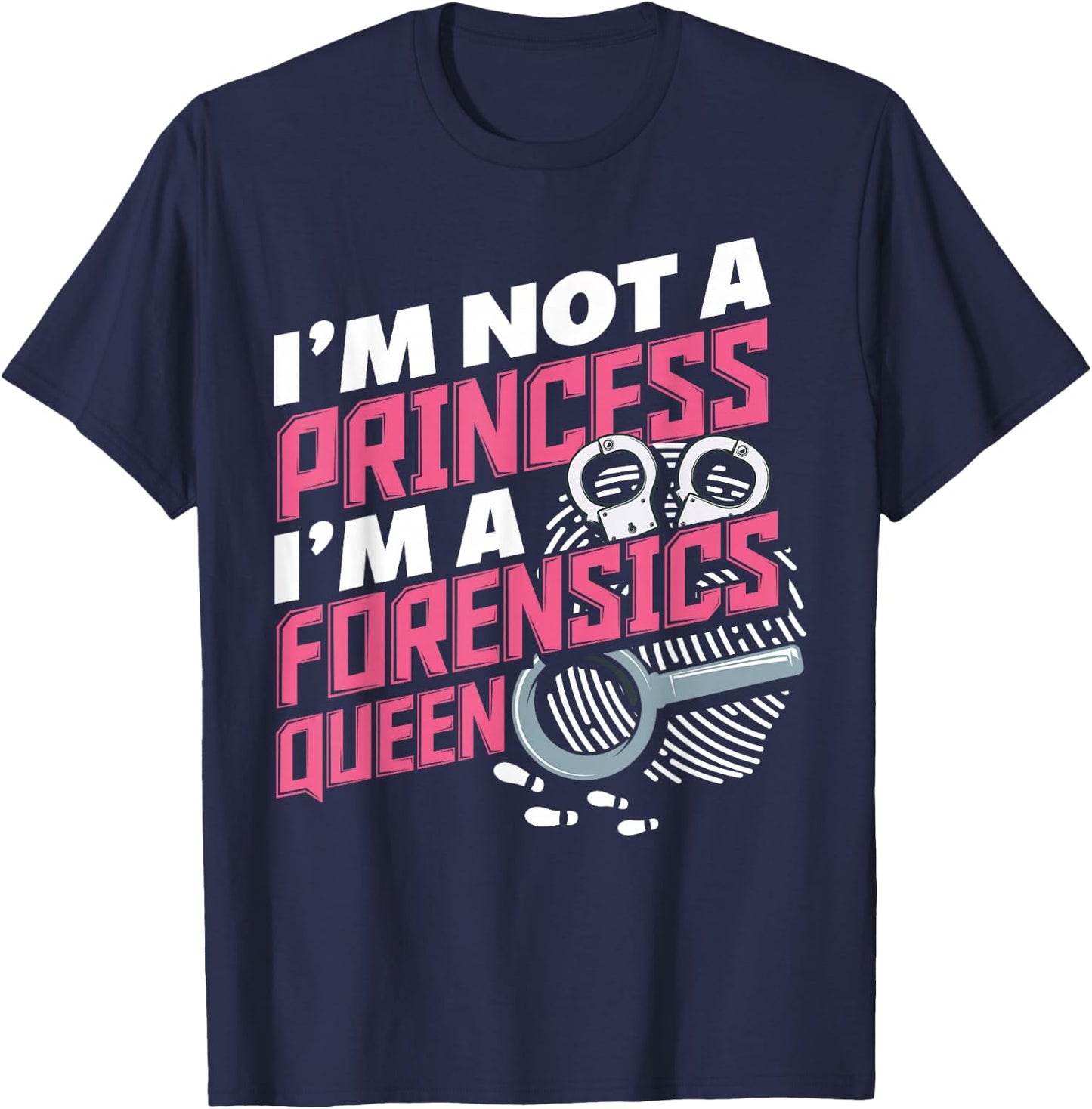 Women Funny Forensics Science Criminology Student T-Shirt - T-Shirt | Navy