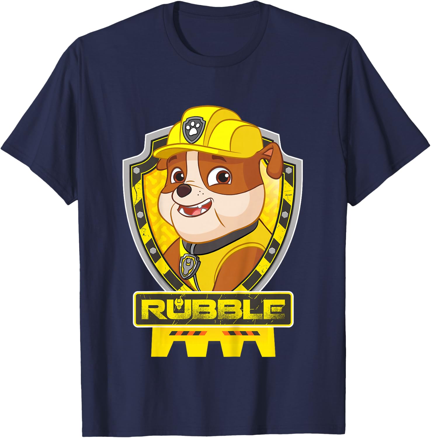 Paw Patrol Kids Rubble Adventurous Pup Bravery on Duty T-Shirt - T-Shirt | Navy