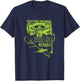 UFO Distressed Area 51 Alien Extraterrestrial Flying Saucer T-Shirt - T-Shirt | Navy