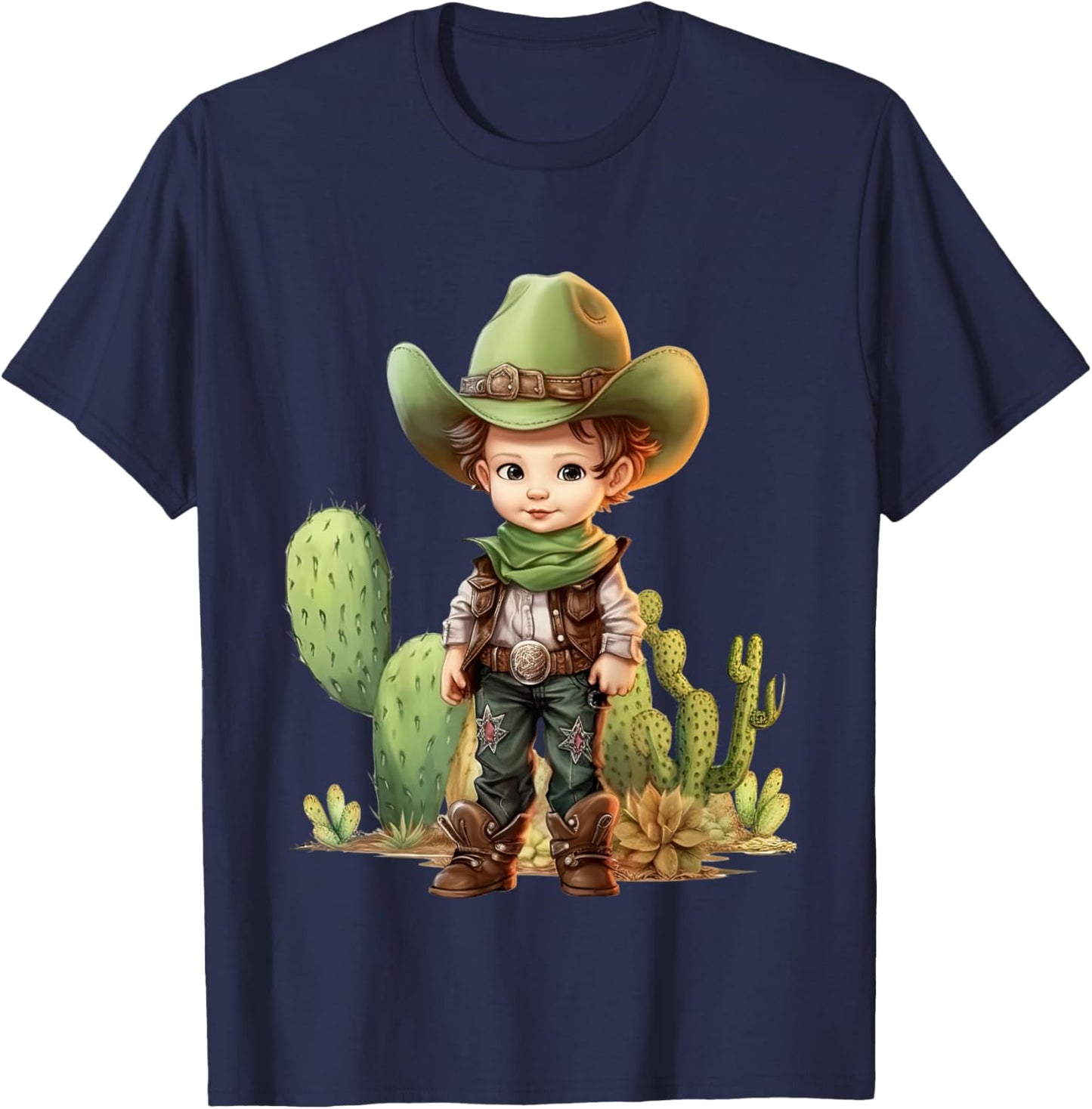 Kids Little Buckaroo Cowboy T-Shirt - T-Shirt | Navy