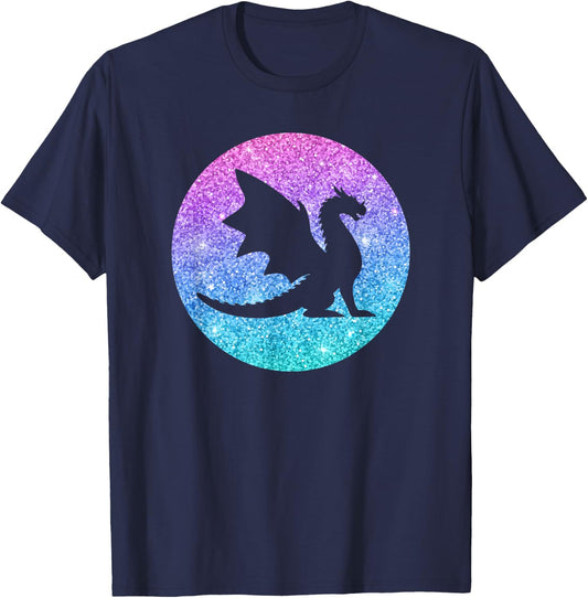 Trendy Dragon Gift Girls Teens And Women T-Shirt - T-Shirt | Navy