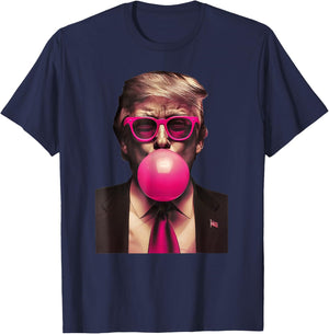 Trump Bubble Gum Funny T-Shirt - T-Shirt | Navy