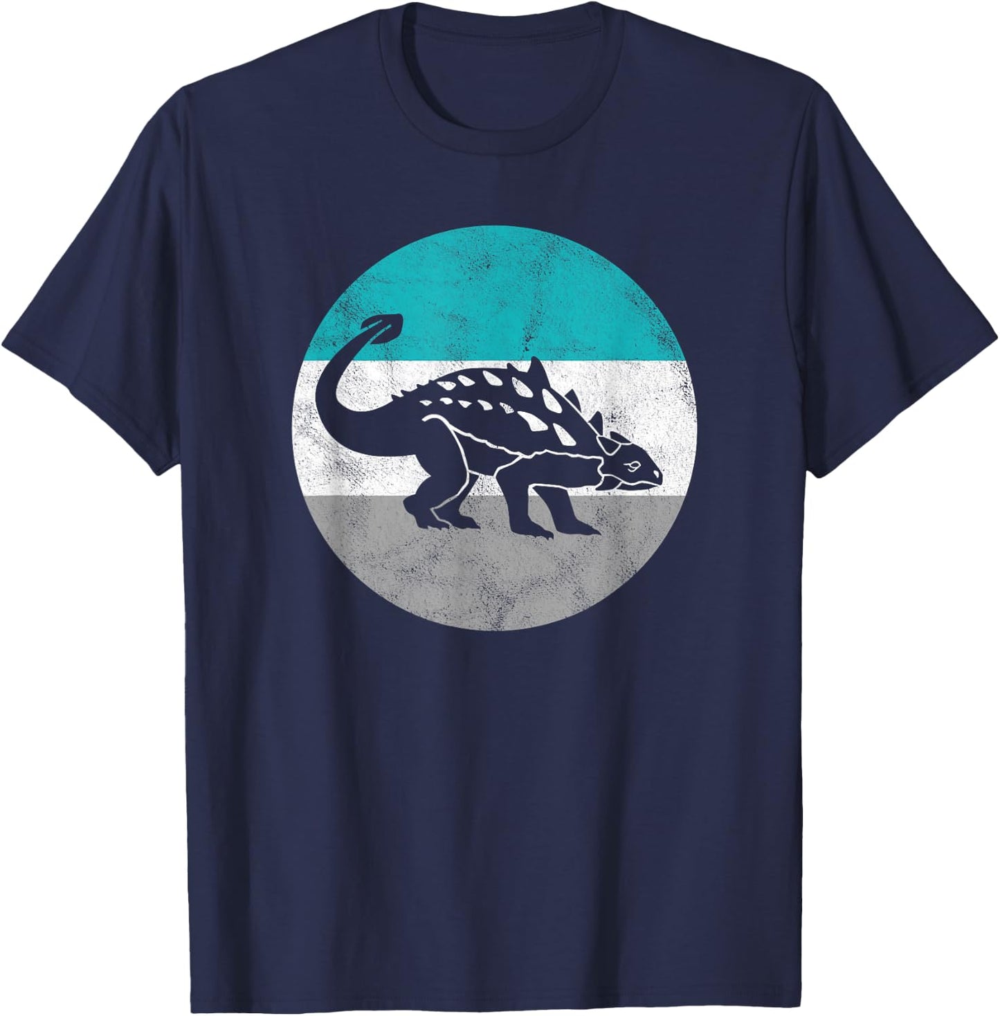 Ankylosaurus Retro Dinosaur Gift or Boys T-Shirt - T-Shirt | Navy