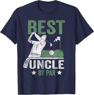 Best Uncle By Par Father's Day Golf Gift T-Shirt - T-Shirt | Navy