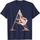 Elegant Monogram Letter A Flower Alphabet Letter A Gift T-Shirt - T-Shirt | Navy