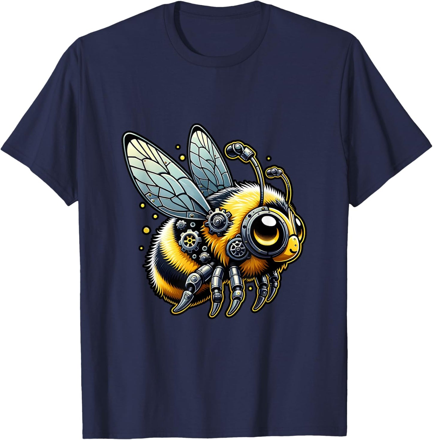 Bee Robots Robotics Engineering Technology Programmer T-Shirt - T-Shirt | Navy