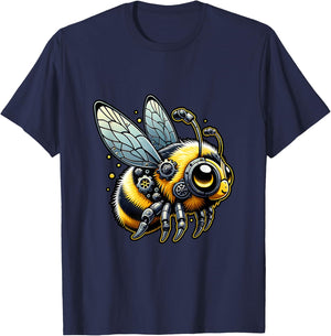 Bee Robots Robotics Engineering Technology Programmer T-Shirt - T-Shirt | Navy