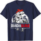 Grandmasaurus T rex Dinosaur Grandma Saurus Family Matching T-Shirt - T-Shirt | Navy