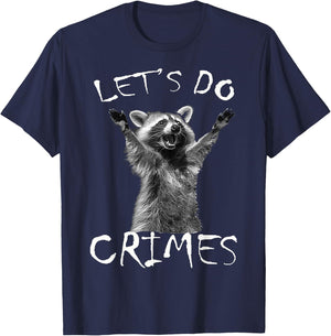Raccoons Trash Funny Racoon Let's Do Crimes Cute Animals Men T-Shirt - T-Shirt | Navy