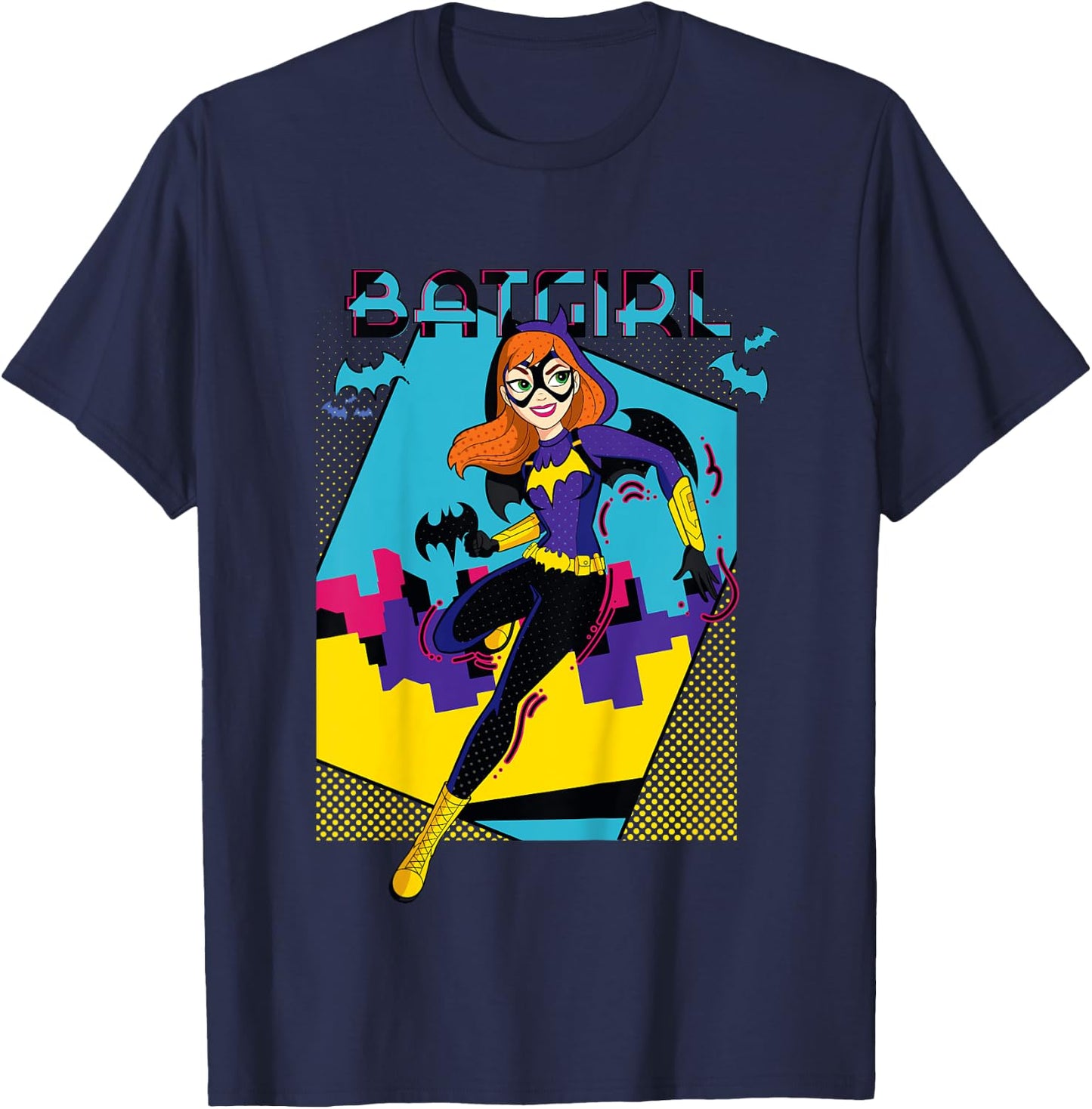 DC Kids Super Hero Girls Batgirl Pop Wow Framed T-Shirt - T-Shirt | Navy