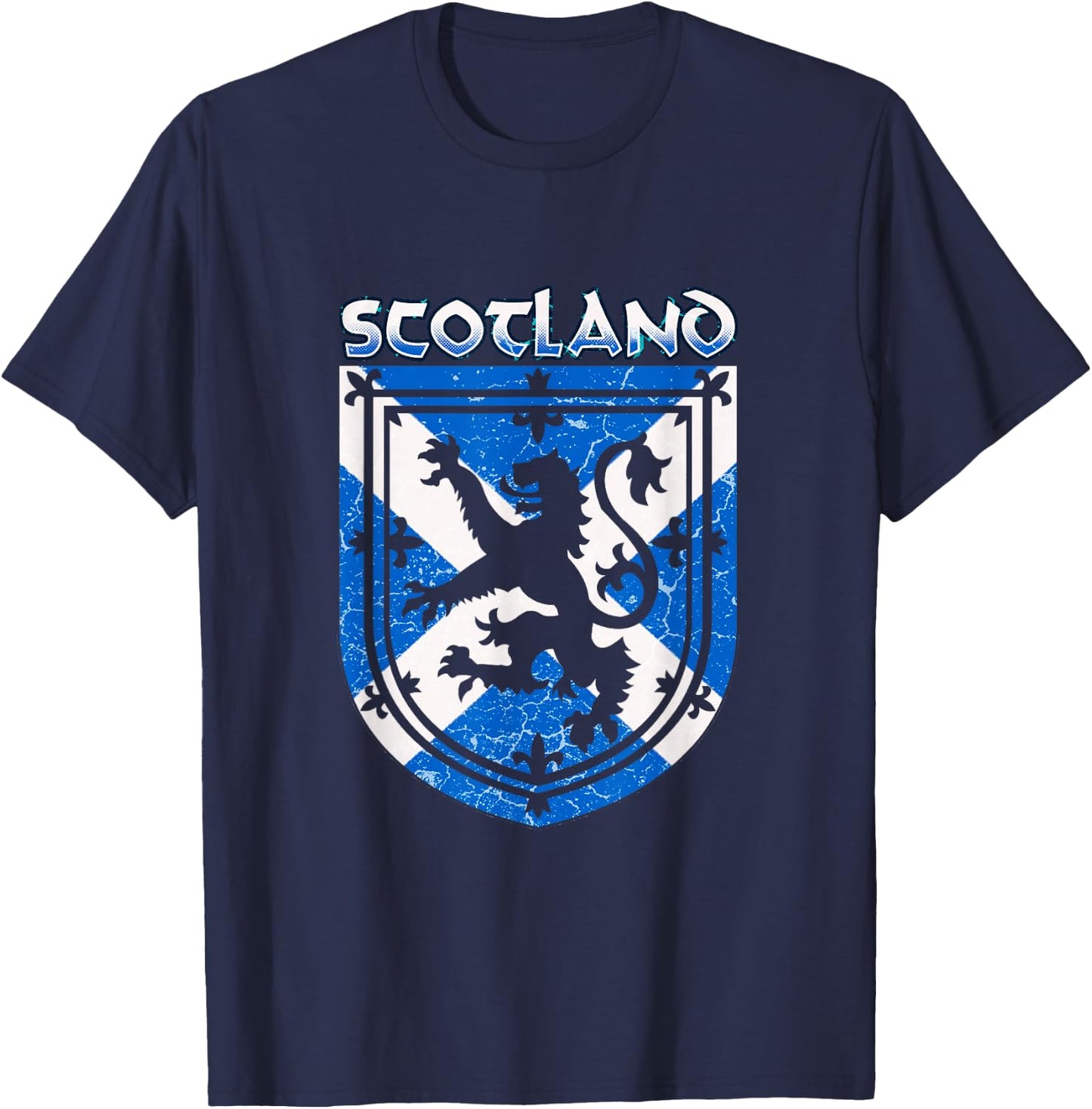 Scotland Flag Scottish Pride Proud Rampant Lion Travel Gift T-Shirt - T-Shirt | Navy