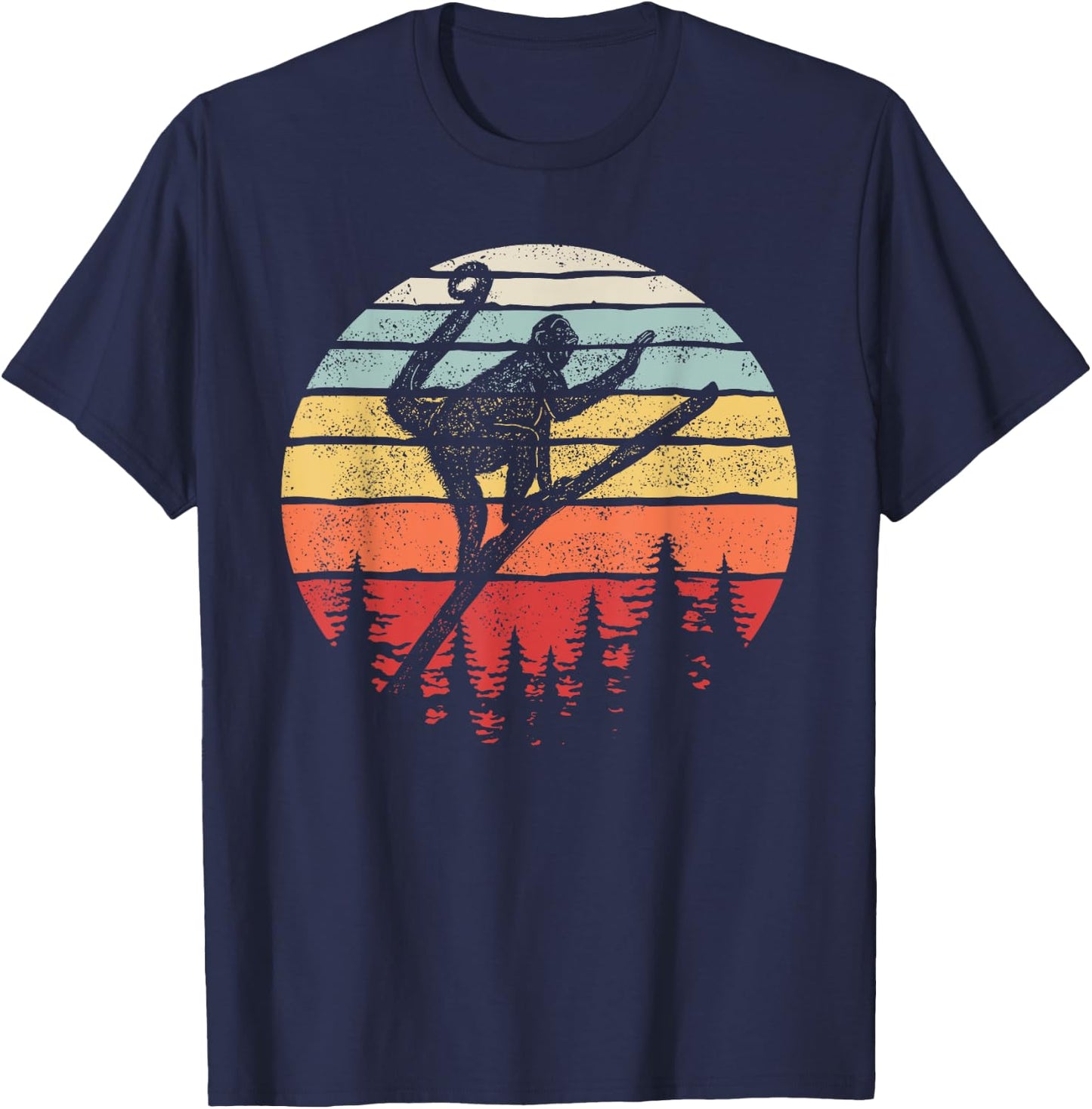 Vintage Retro Spider Monkey T-Shirt - T-Shirt | Navy