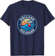 Holland Michigan MI Vintage Nautical Waves Design T-Shirt - T-Shirt | Navy