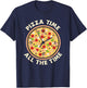 Pizza Time All The Time - Funny Pizza Lover T-Shirt - T-Shirt | Navy