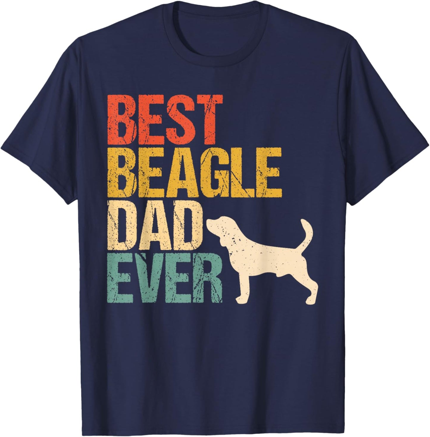 Best Beagle Dad Father's Day For Beagle Lover T-Shirt - T-Shirt | Navy