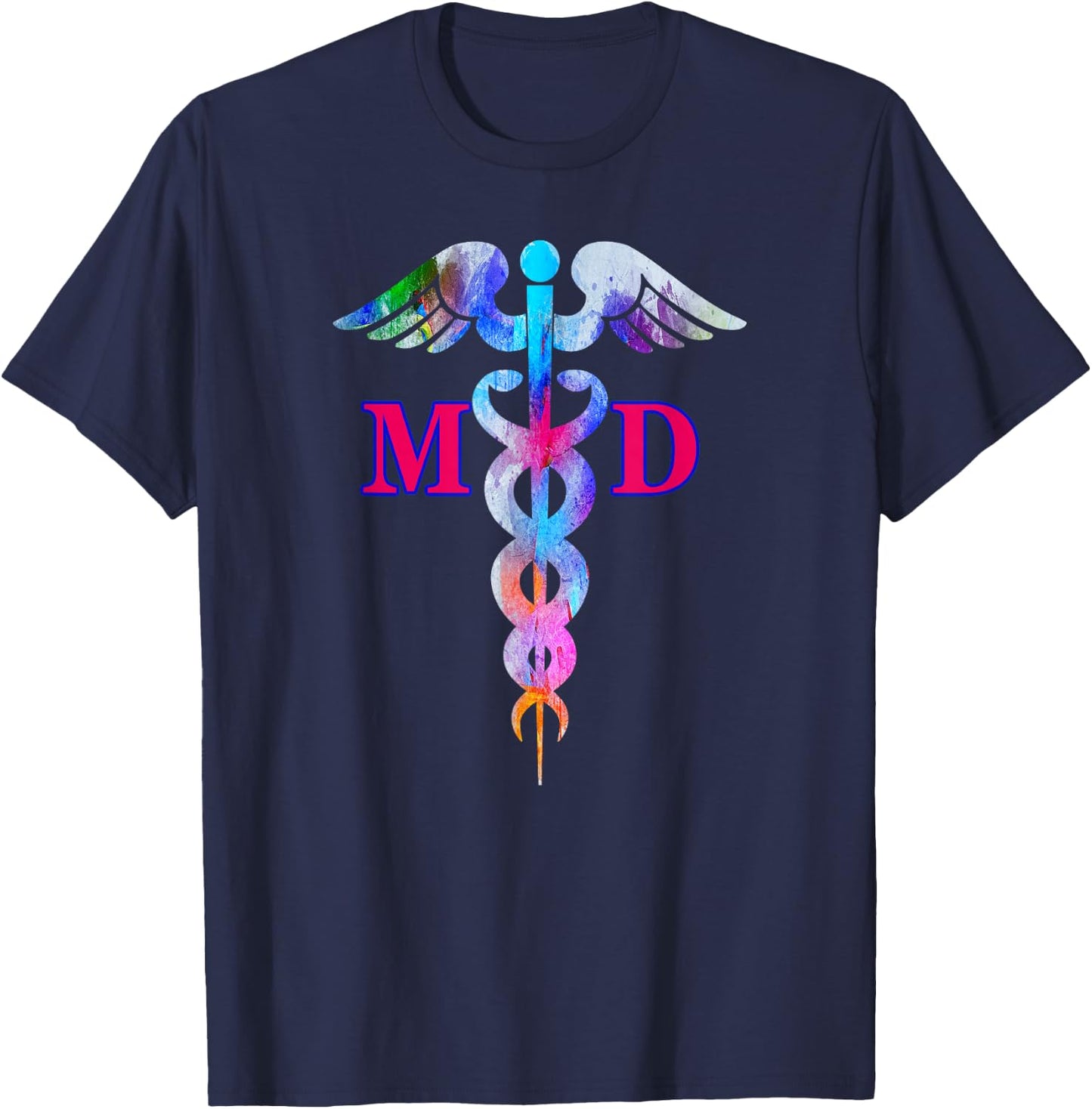 Medical Doctor MD Caduceus Symbol Medical Career Profession T-Shirt - T-Shirt | Navy