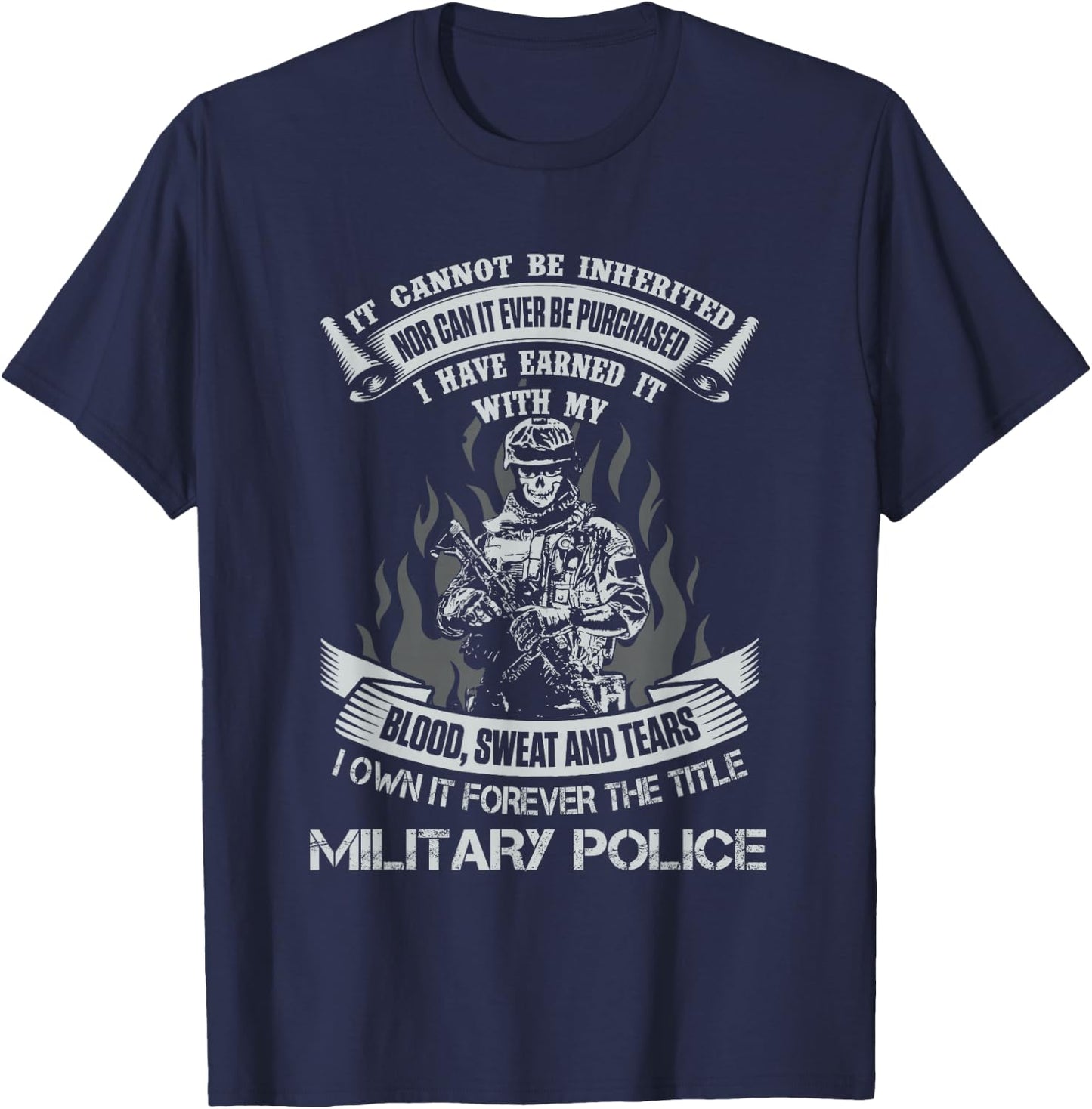 Own Forever The Title Military Police US Army Veteran MP T-Shirt - T-Shirt | Navy