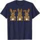 Leopard Print Easter Bunnies Spring Rabbit Animal Print T-Shirt - T-Shirt | Navy
